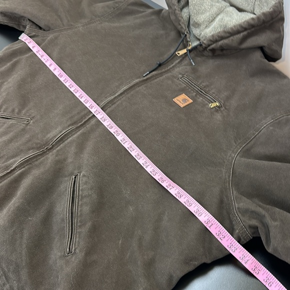 Carhartt Men's Sherpa Lined Sierra Jacket Dark Brown 4XLT Cotton Duck Heavy Duty - Picture 12 of 16